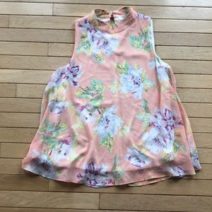 Peach sleeveless blouse